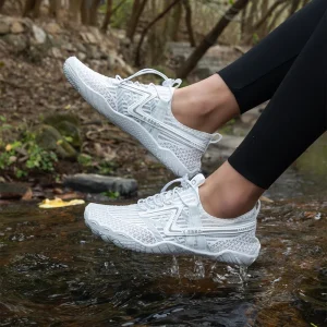 Oiaano Barefoot Woman White Shoes Water Mesh Minimalist Sneakers Sports Aqua Beach Soft Sole Light Breathable Outdoor Hikking