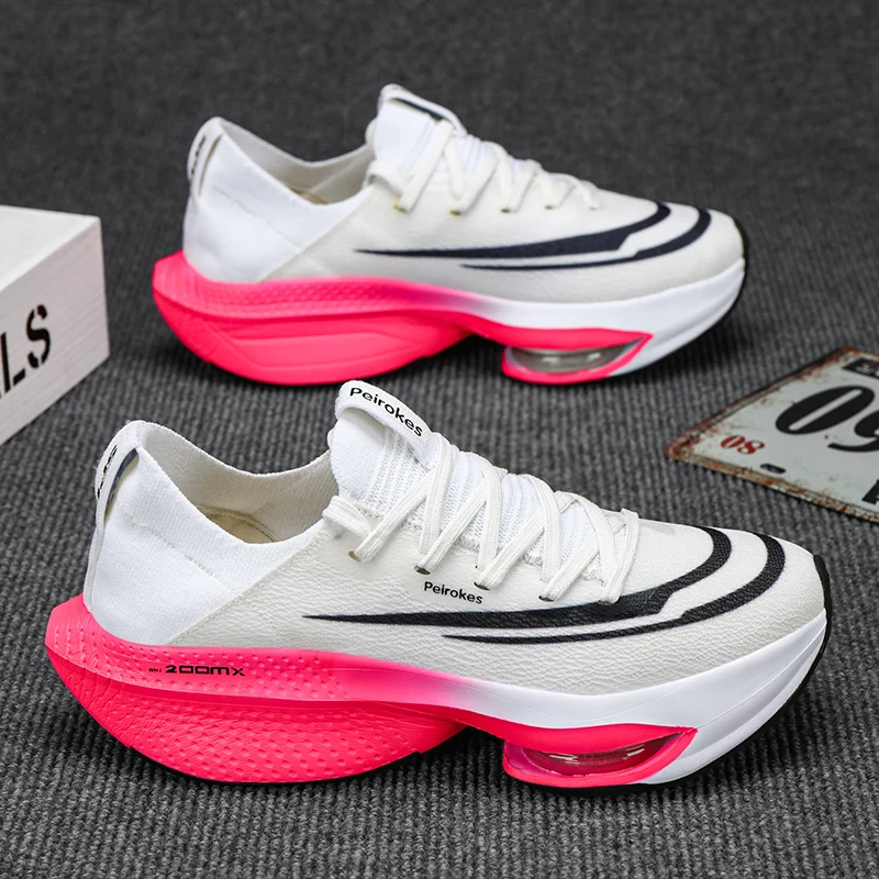 Openwork breathable couple sneakers Plus size marathon running shoes - Image 5